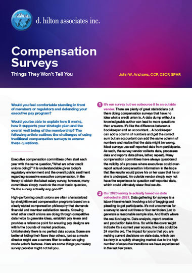 Compensation Surveys: Things They Won't Tell You