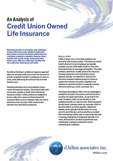 Credit Union Owned Life Insurance